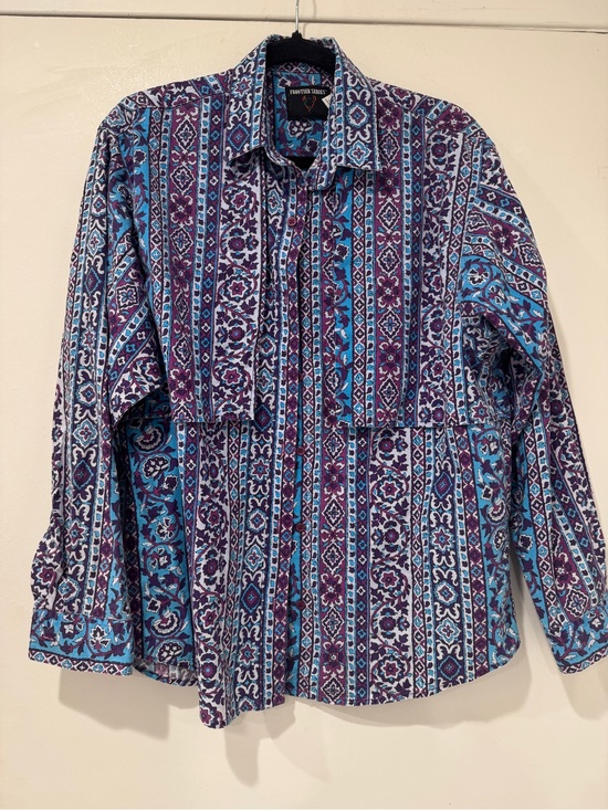 Frontier Series Tops - Vintage Frontier Series Western Button-Up Shirt | Southwestern Print Unisex